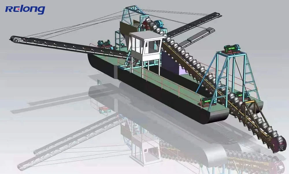 Bucket Chain Dredger River Gold and Diamond Mining Dredger Sand Dredger