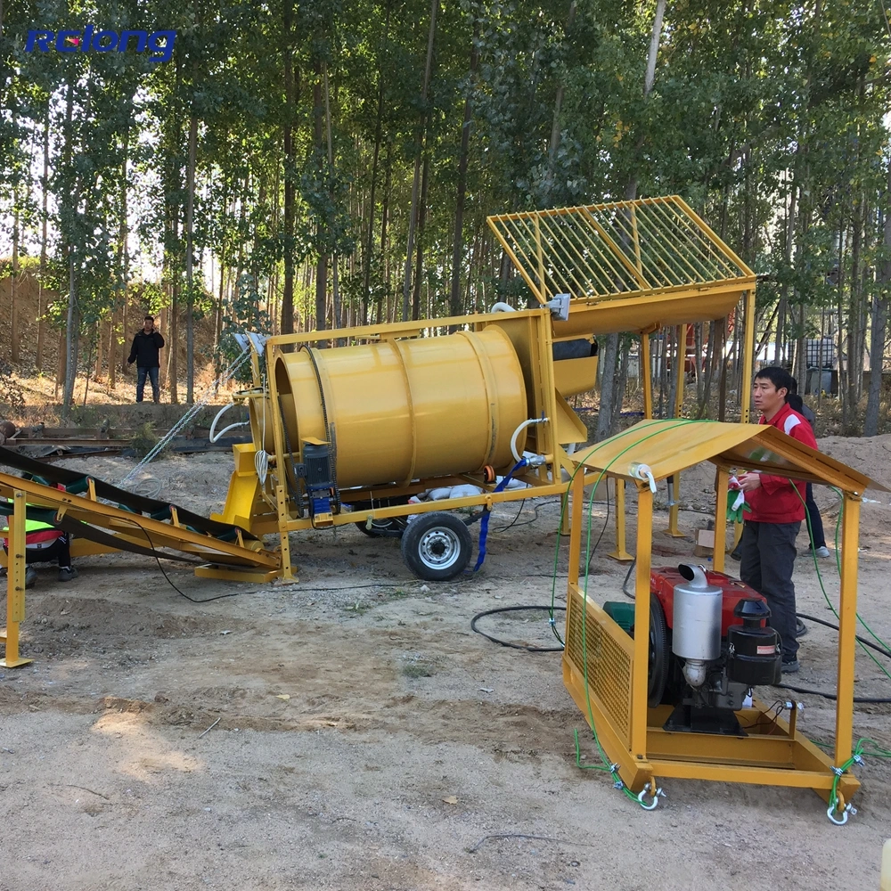 Relong GM10 Spiral Gold Trommel Washing Plant Portable Gold Wash Plant