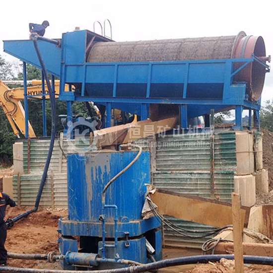 Ghana Gold Trommel Washing Plant Alluvial Gold Recovery Machine Sand Washer Mobile Gold Mining Plant