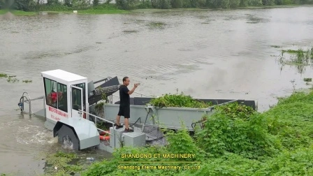 Machine de nettoyage de rivière/bateau de récolte d'eau/navire pour collecter le bateau de tonte flottant entièrement automatique