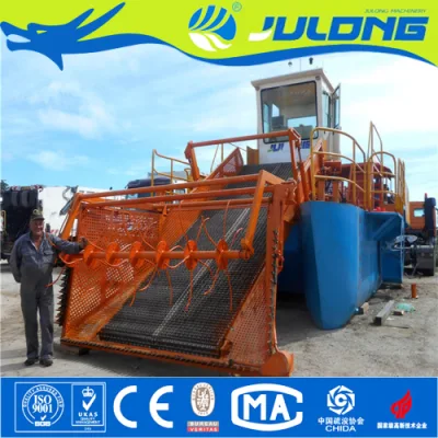 Bateau de nettoyage de surface d'eau pour récolteuse de mauvaises herbes aquatiques Julong